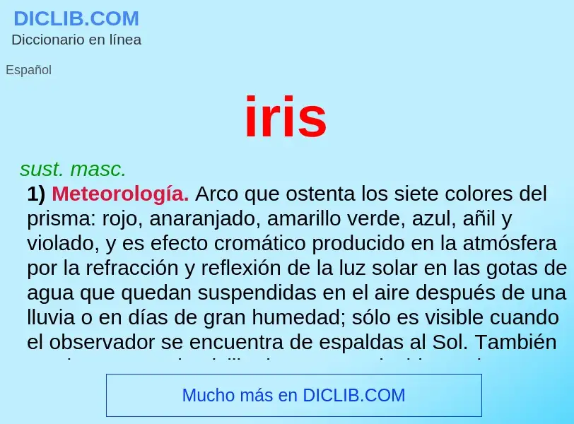 What is iris - meaning and definition