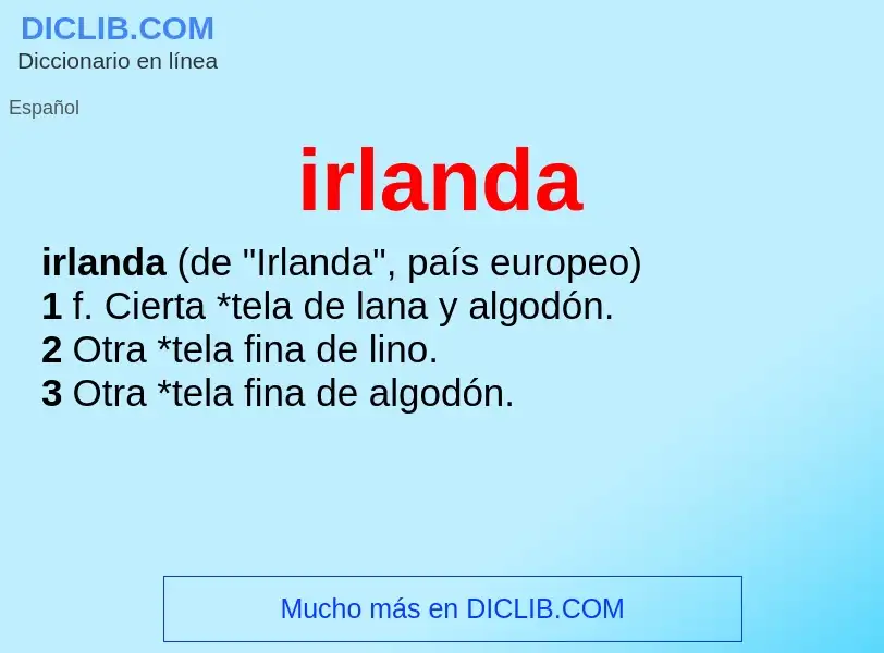 ¿Qué es irlanda? - significado y definición