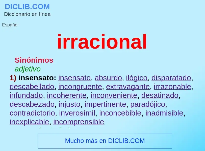 What is irracional - definition