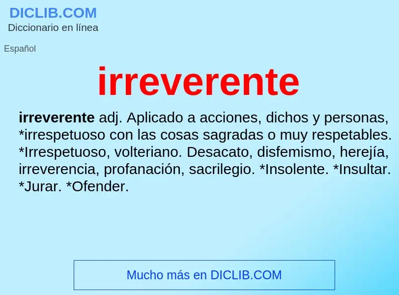 What is irreverente - definition