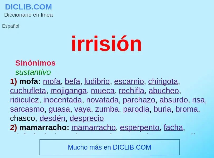 What is irrisión - definition