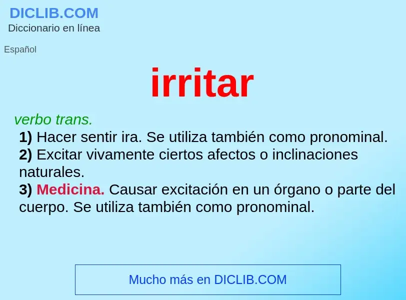 What is irritar - definition