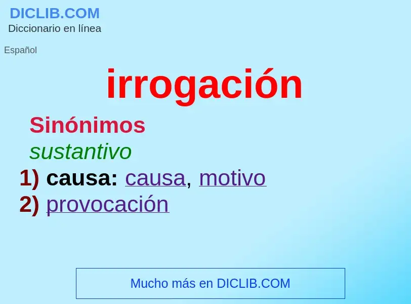 ¿Qué es irrogación? - significado y definición