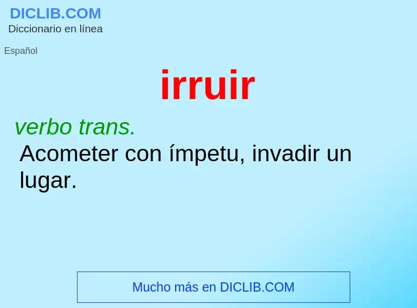 What is irruir - definition