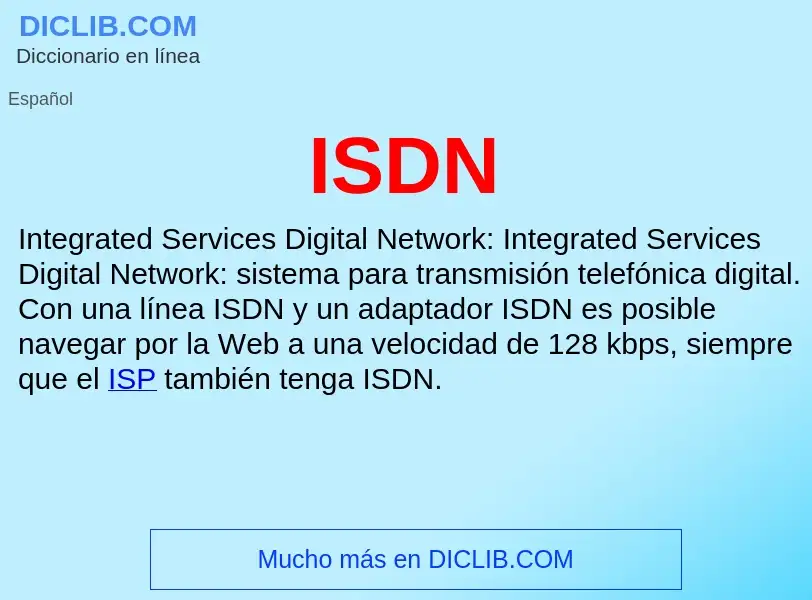 Che cos'è ISDN - definizione