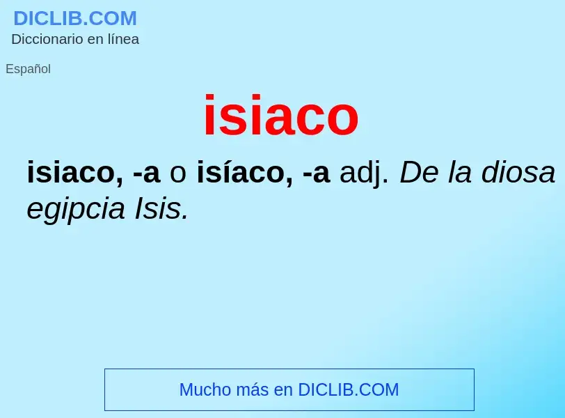 Was ist isiaco - Definition