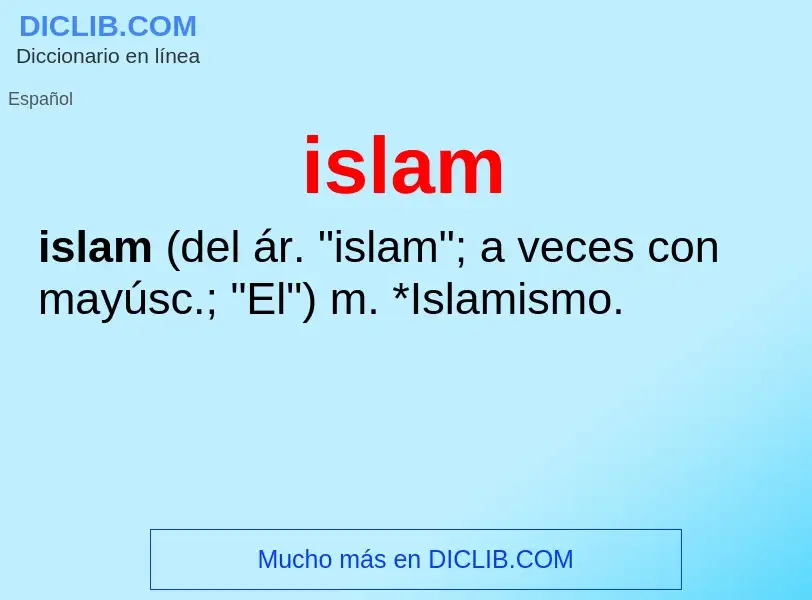 Che cos'è islam - definizione