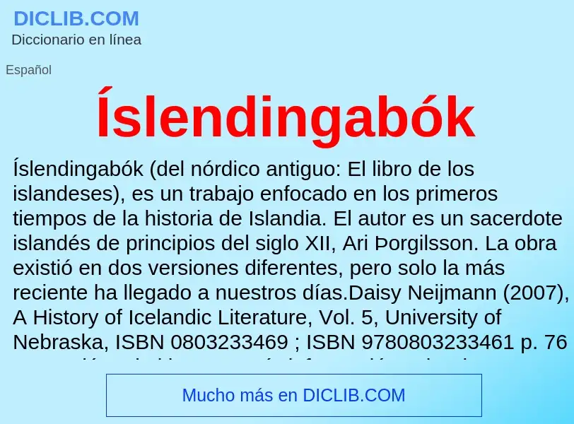 ¿Qué es Íslendingabók? - significado y definición