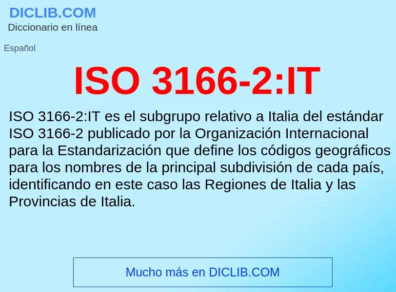 Wat is ISO 3166-2:IT - definition