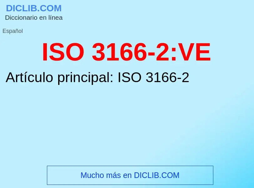 Wat is ISO 3166-2:VE - definition