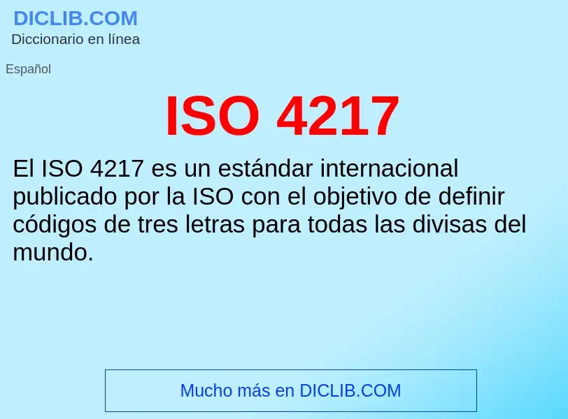 Wat is ISO 4217 - definition