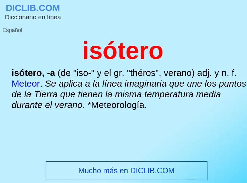 Was ist isótero - Definition