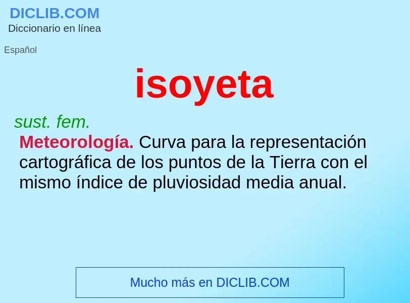 Was ist isoyeta - Definition