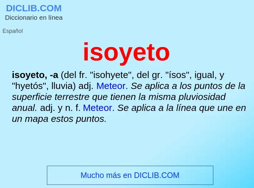 What is isoyeto - definition