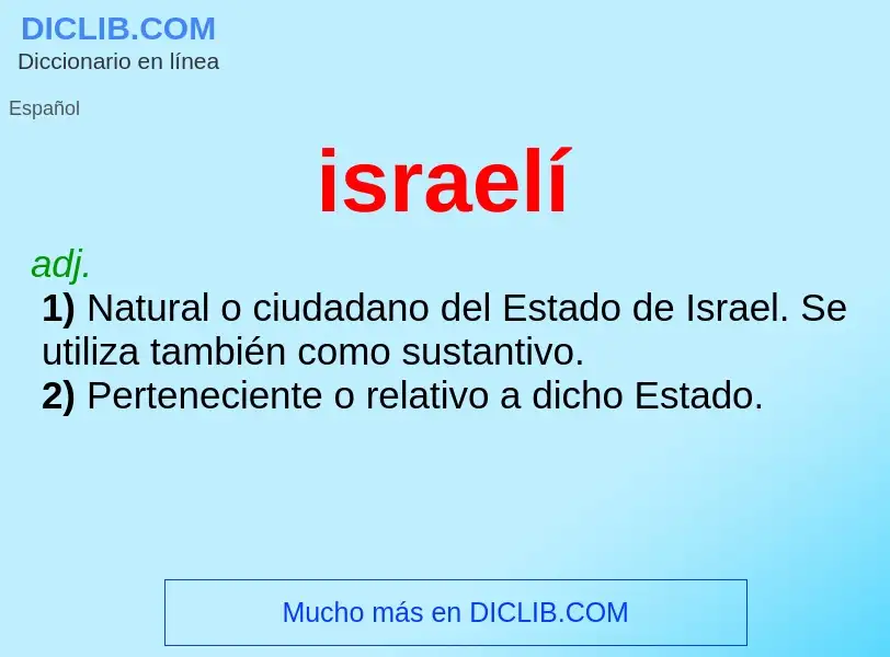 Wat is israelí - definition