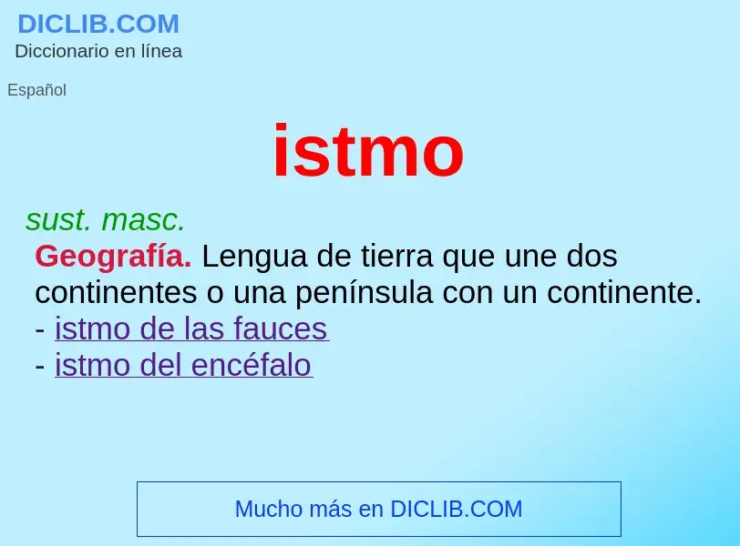 What is istmo - definition