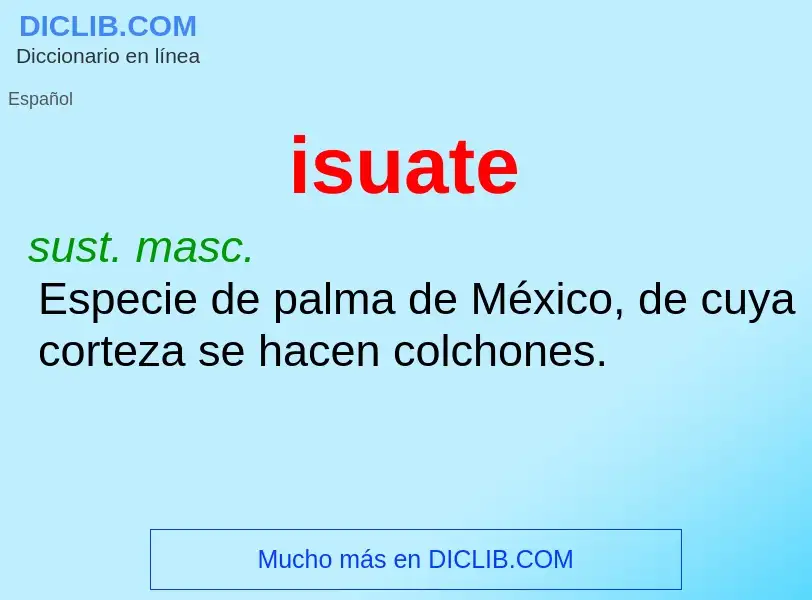 What is isuate - definition