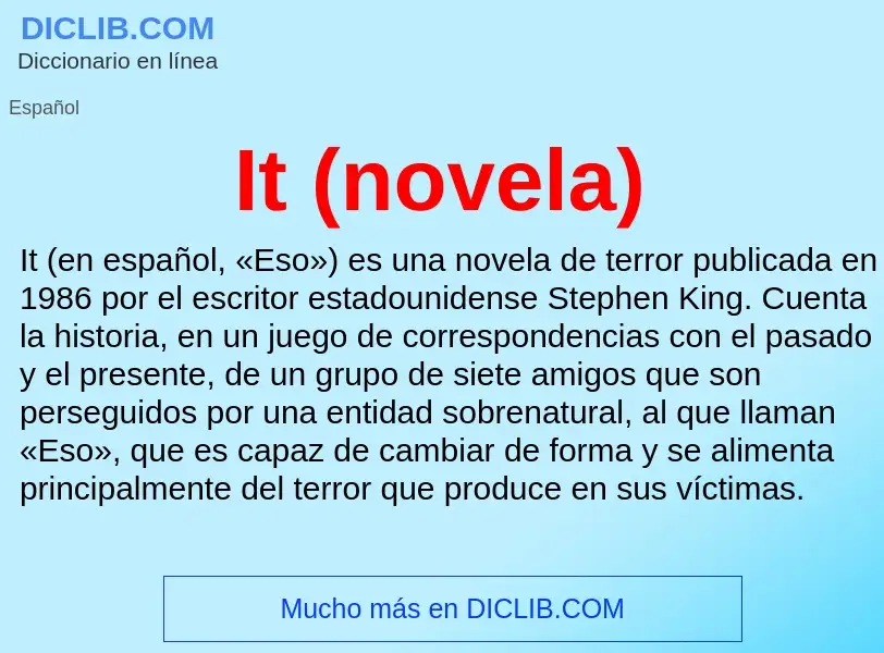 Was ist It (novela) - Definition