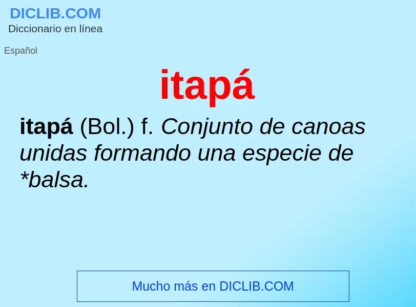 Was ist itapá - Definition