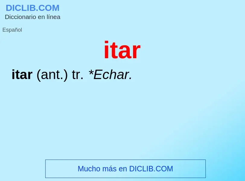 Was ist itar - Definition