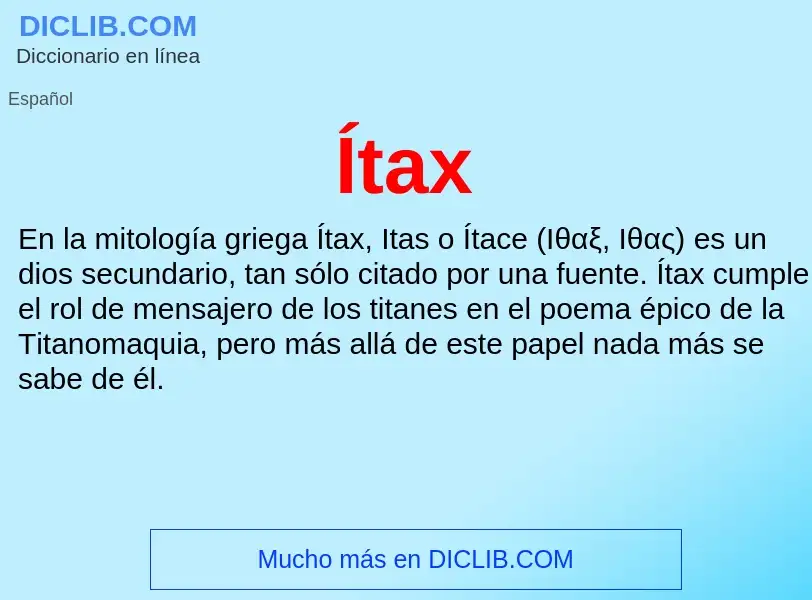 Wat is Ítax - definition