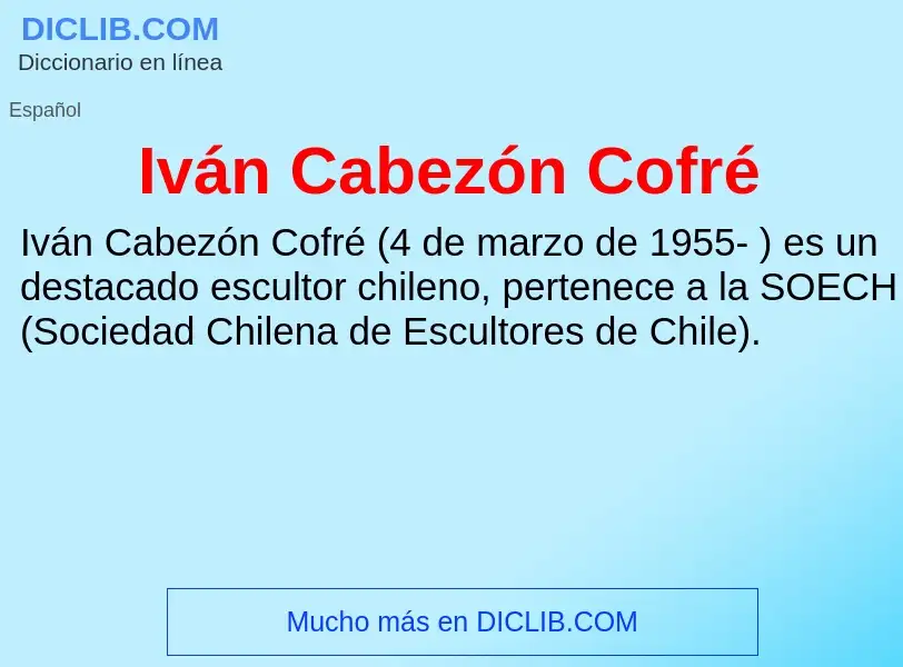 What is Iván Cabezón Cofré - meaning and definition