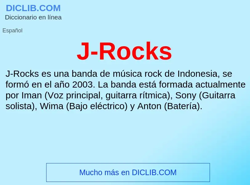 O que é J-Rocks - definição, significado, conceito