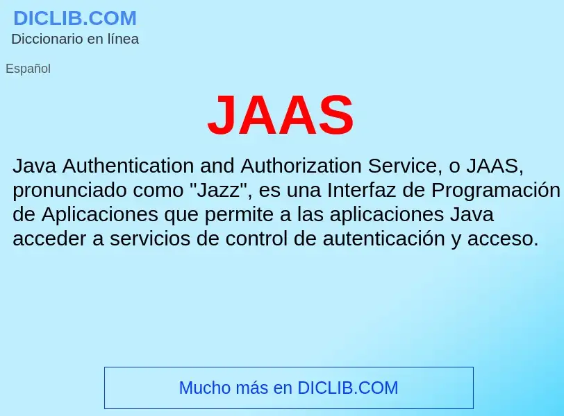 O que é JAAS - definição, significado, conceito