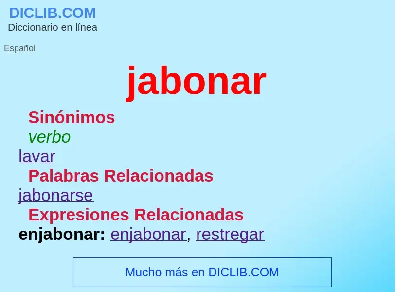 What is jabonar - definition