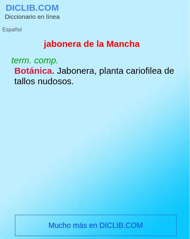 What is jabonera de la Mancha - definition