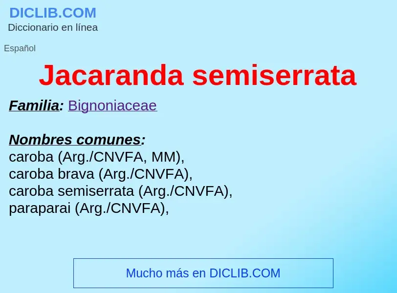 O que é Jacaranda semiserrata - definição, significado, conceito