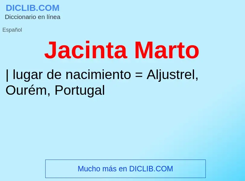 What is Jacinta Marto - definition