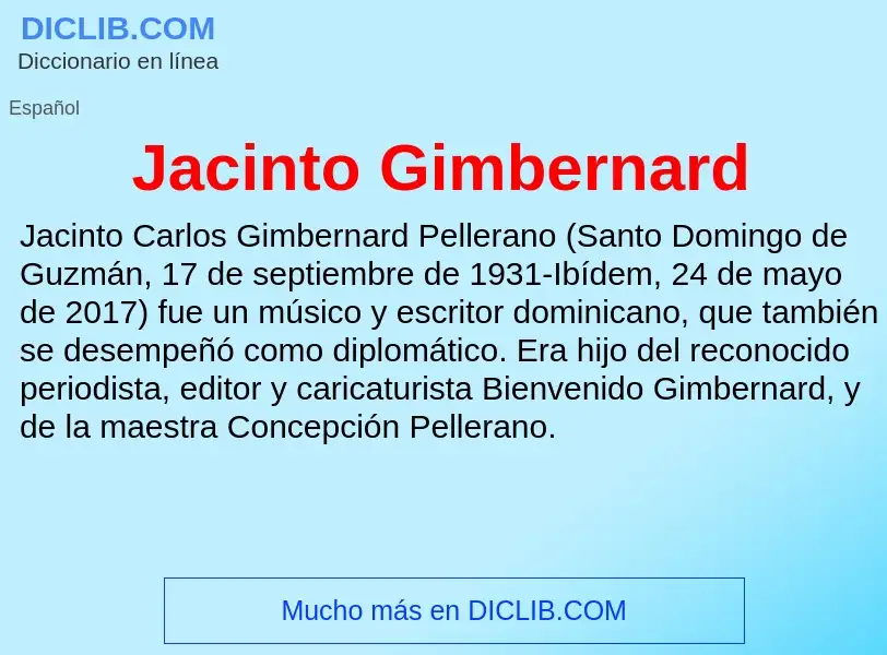 What is Jacinto Gimbernard - definition