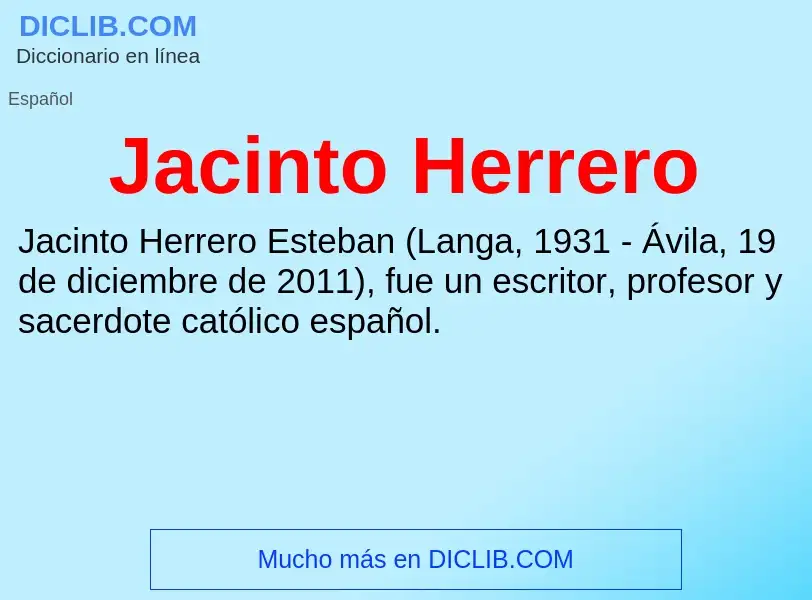 Что такое Jacinto Herrero - определение