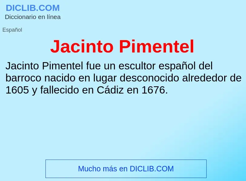 What is Jacinto Pimentel - definition