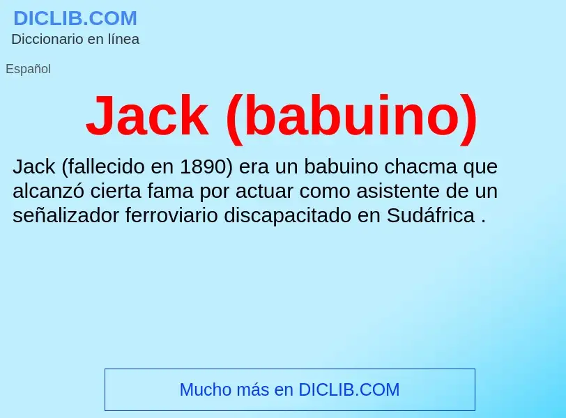 What is Jack (babuino) - definition