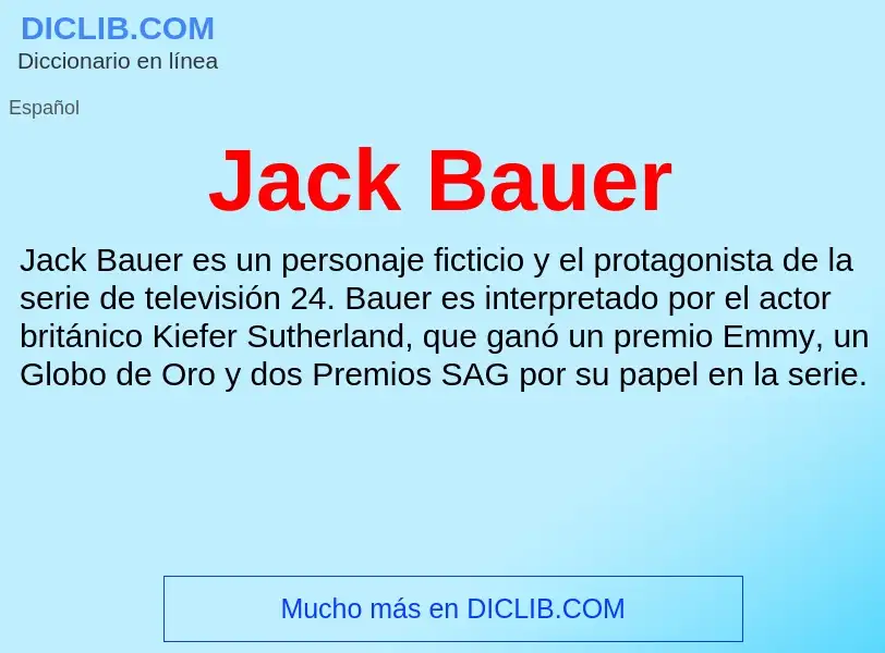 Что такое Jack Bauer - определение