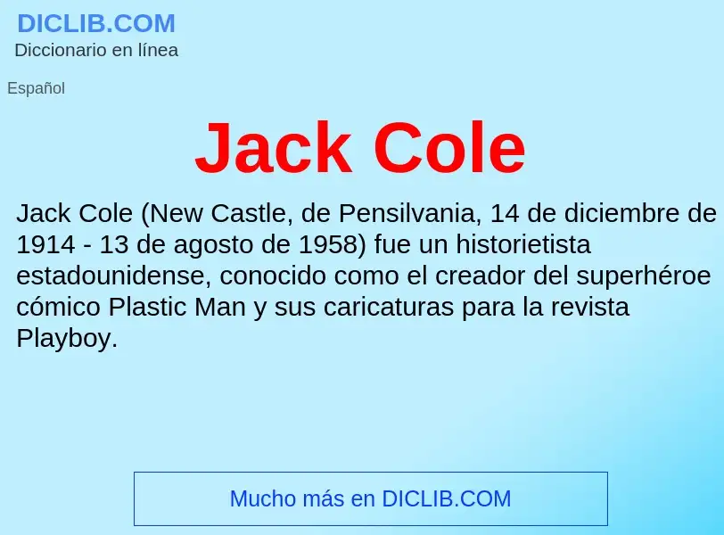 Τι είναι Jack Cole - ορισμός