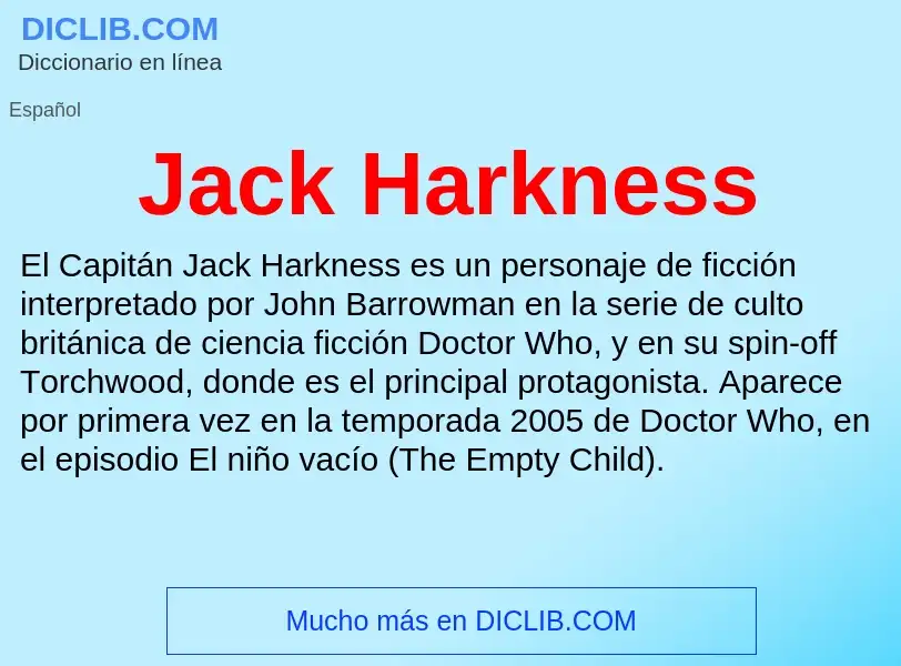 Τι είναι Jack Harkness - ορισμός