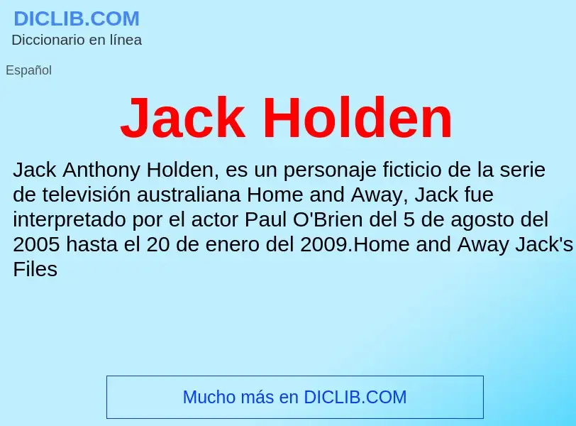 Τι είναι Jack Holden - ορισμός