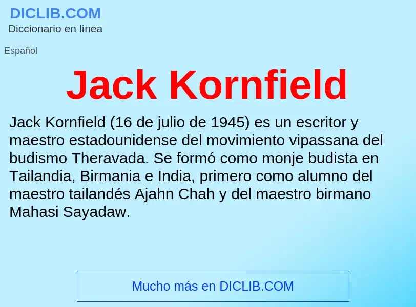 What is Jack Kornfield - definition