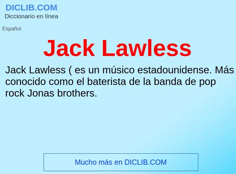 Τι είναι Jack Lawless - ορισμός