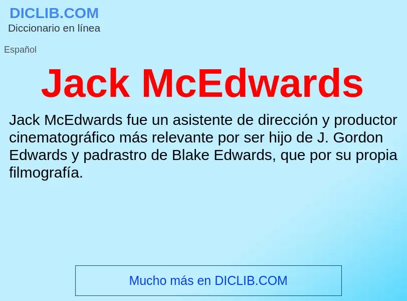 What is Jack McEdwards - definition