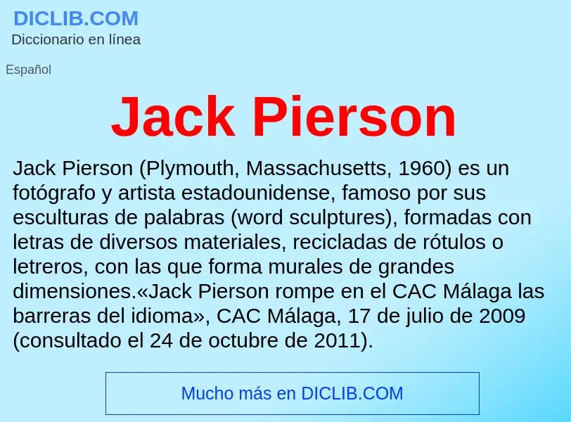 Τι είναι Jack Pierson - ορισμός