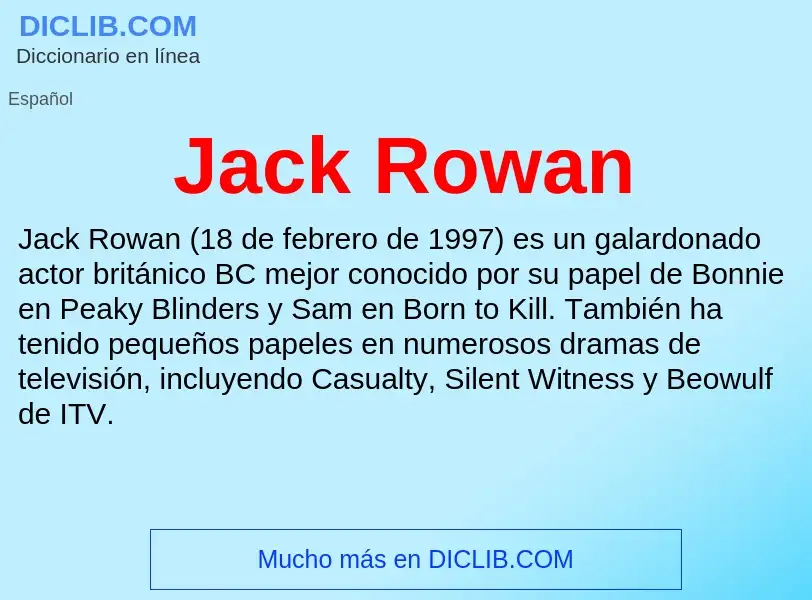 Τι είναι Jack Rowan - ορισμός