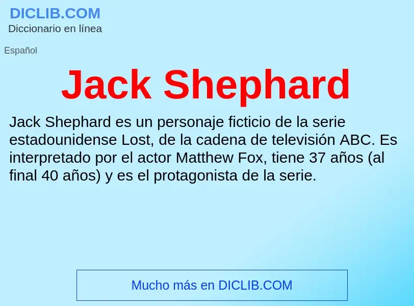 What is Jack Shephard - definition