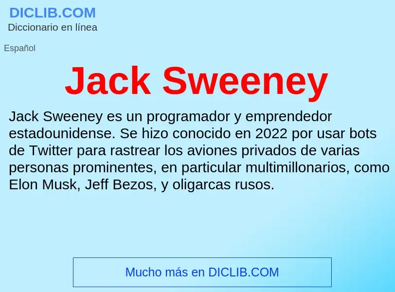 Τι είναι Jack Sweeney - ορισμός