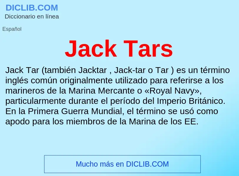 Qu'est-ce que Jack Tars - définition