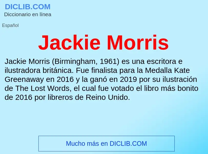 Что такое Jackie Morris - определение