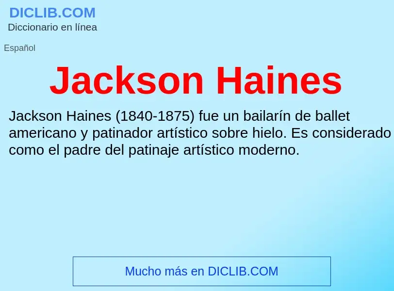 What is Jackson Haines - definition